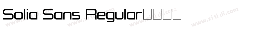 Solia Sans Regular字体转换